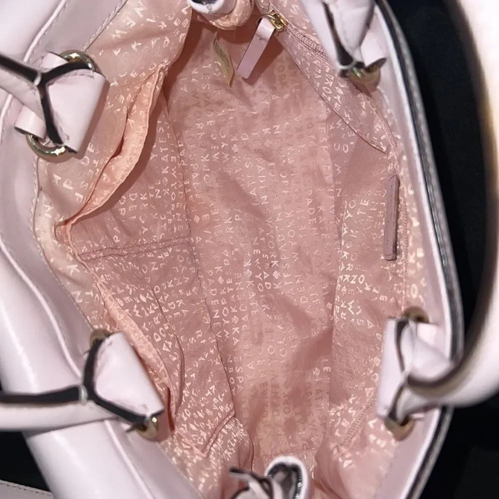 Kate spade leather Shoulder bag tote pink gold